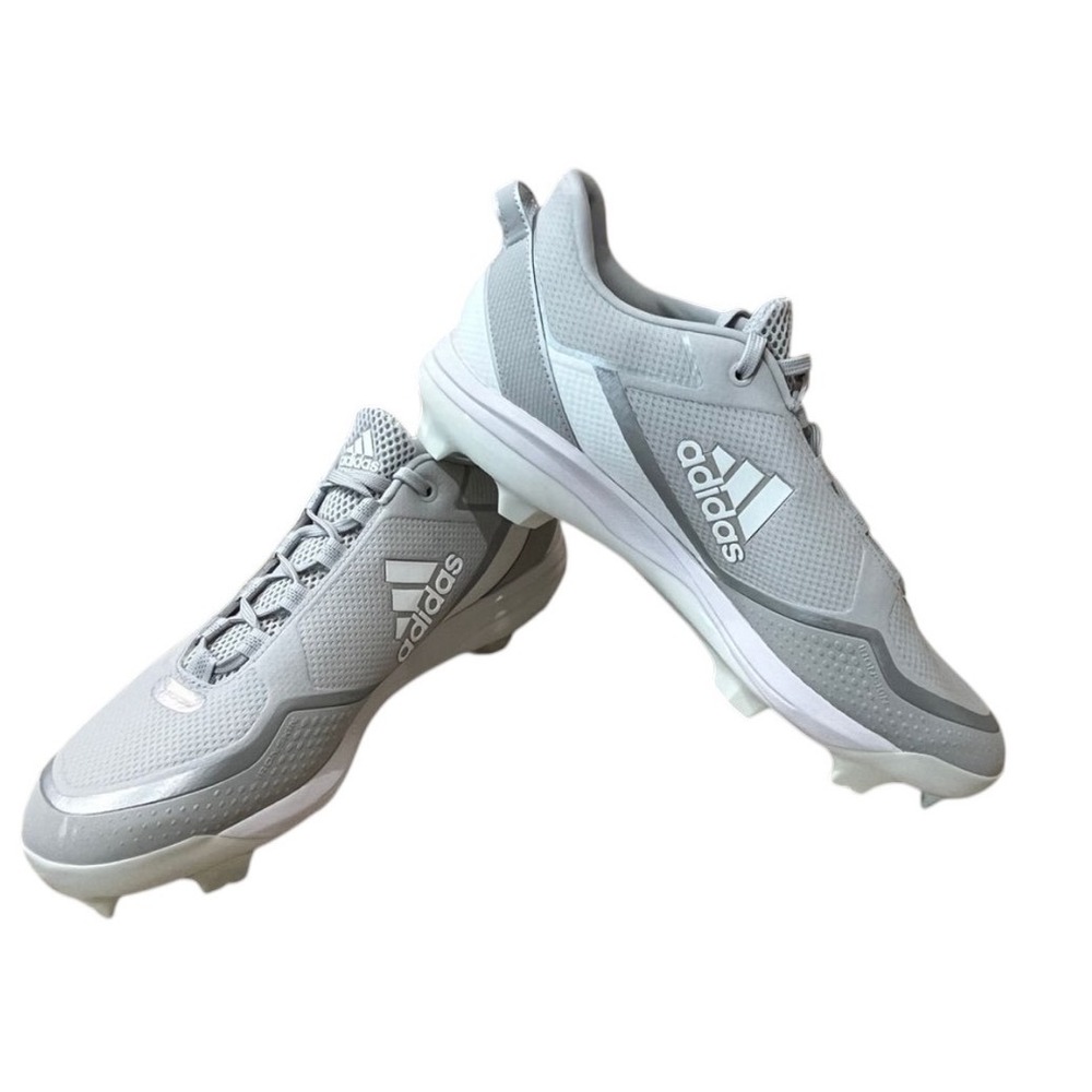 Adidas Mens Icon 8 Baseball Cleats Gray Low Top Sneakers Shoes Size 13